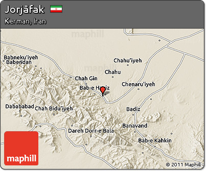 Shaded Relief 3D Map of Jorjāfak