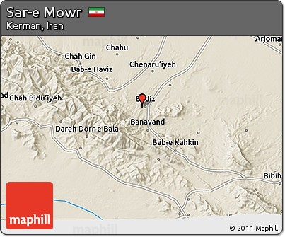 Shaded Relief 3D Map of Sar-e Mowr