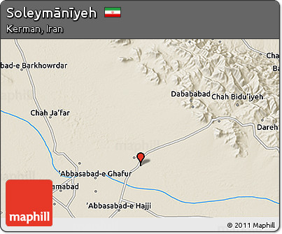 Shaded Relief 3D Map of Soleymānīyeh