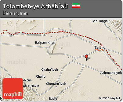 Shaded Relief 3D Map of Tolombeh-ye Arbāb`alī