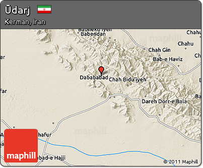 Shaded Relief 3D Map of Ūdarj