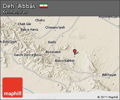 Shaded Relief 3D Map of Deh `Abbās