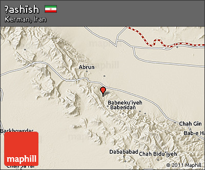 Shaded Relief 3D Map of Ḩashīsh