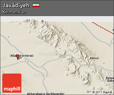 Shaded Relief 3D Map of Javādīyeh