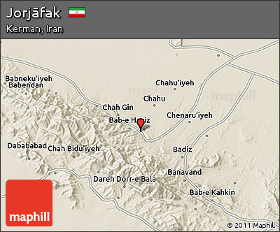 Shaded Relief 3D Map of Jorjāfak