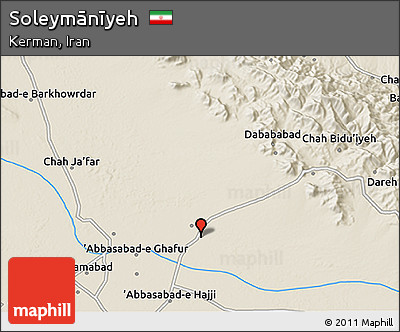 Shaded Relief 3D Map of Soleymānīyeh