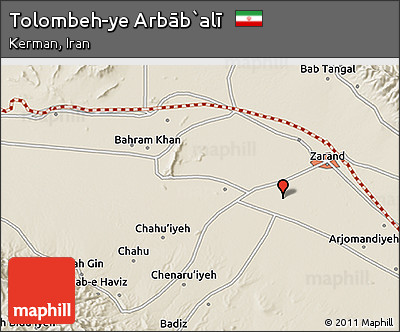 Shaded Relief 3D Map of Tolombeh-ye Arbāb`alī