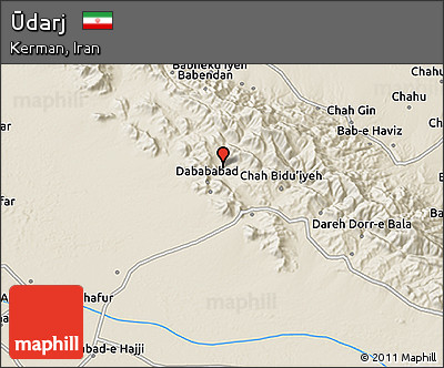 Shaded Relief 3D Map of Ūdarj