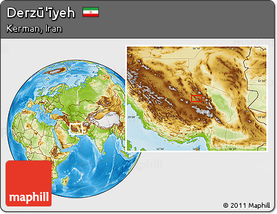 Physical Location Map of Derzū'īyeh
