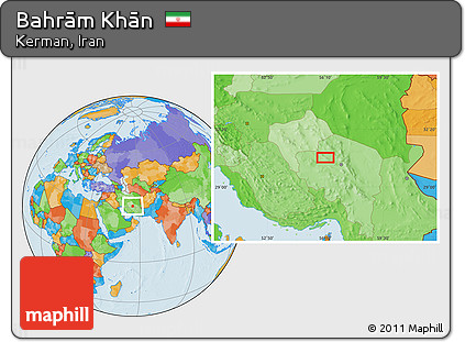 Political Location Map of Bahrām Khān