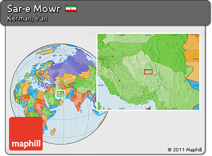 Political Location Map of Sar-e Mowr