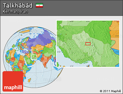 Political Location Map of Talkhābād