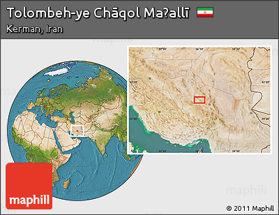 Satellite Location Map of Tolombeh-ye Chāqol Maḩallī