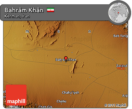 Physical Map of Bahrām Khān