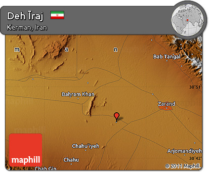 Physical Map of Deh Īraj