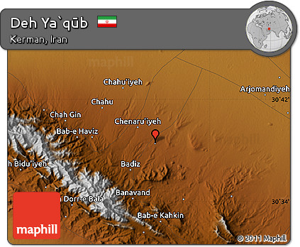 Physical Map of Deh Ya`qūb