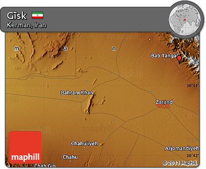 Physical Map of Gīsk