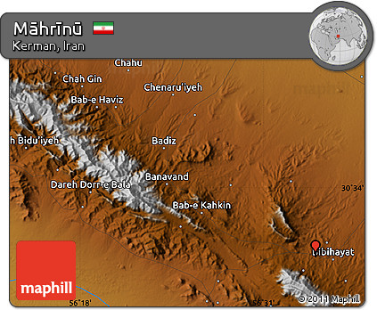 Physical Map of Māhrīnū