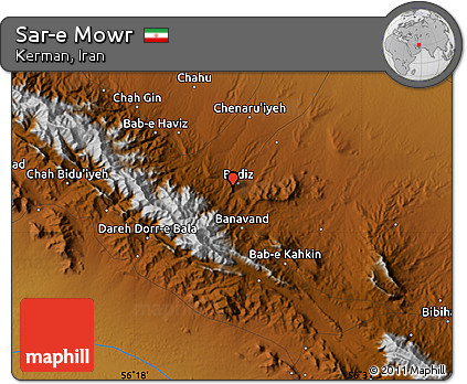 Physical Map of Sar-e Mowr