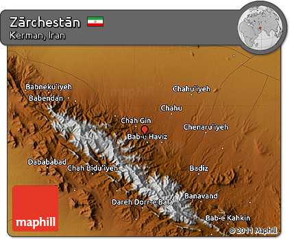 Physical Map of Zārchestān