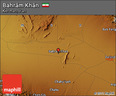 Physical Map of Bahrām Khān