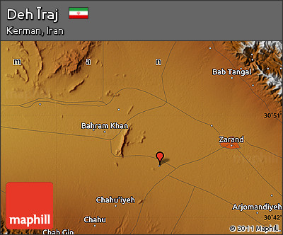 Physical Map of Deh Īraj