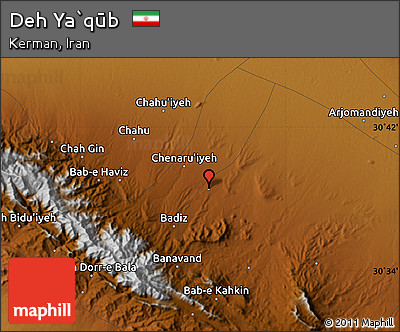 Physical Map of Deh Ya`qūb