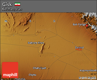 Physical Map of Gīsk