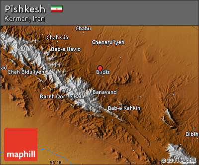 Physical Map of Pīshkesh