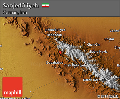 Physical Map of Sanjedū'īyeh