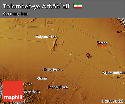 Physical Map of Tolombeh-ye Arbāb`alī