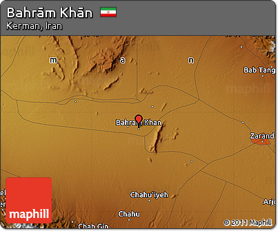Physical Map of Bahrām Khān