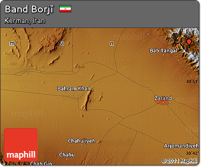 Physical Map of Band Borjī