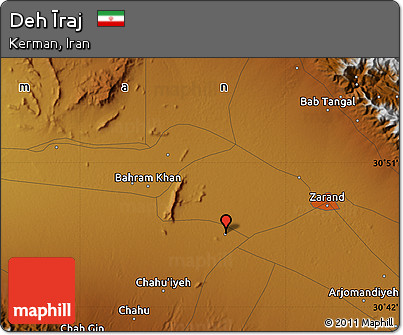 Physical Map of Deh Īraj