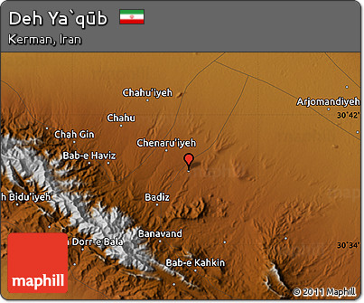 Physical Map of Deh Ya`qūb