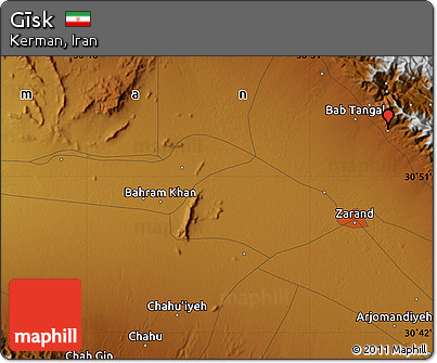 Physical Map of Gīsk