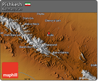 Physical Map of Pīshkesh