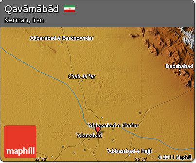 Physical Map of Qavāmābād
