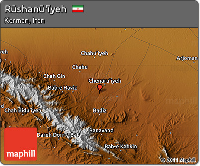 Physical Map of Rūshanū'īyeh
