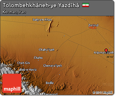 Physical Map of Tolombehkhāneh-ye Yazdīhā