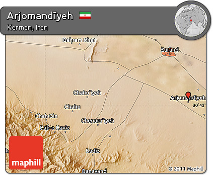Satellite Map of Arjomandīyeh