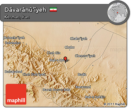 Satellite Map of Dāvarānū'īyeh