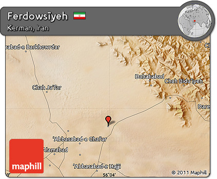 Satellite Map of Ferdowsīyeh