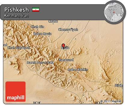 Satellite Map of Pīshkesh