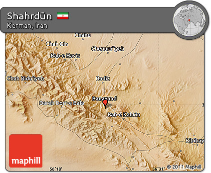Satellite Map of Shahrdūn