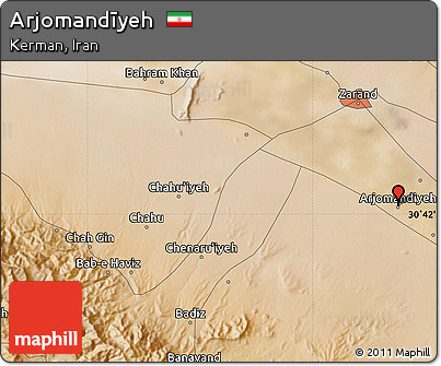 Satellite Map of Arjomandīyeh