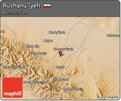 Satellite Map of Rūshanū'īyeh