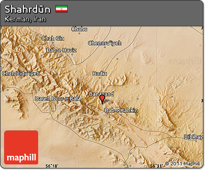 Satellite Map of Shahrdūn