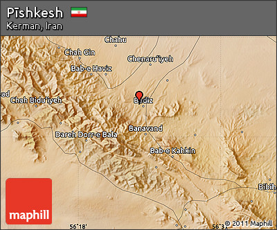 Satellite Map of Pīshkesh