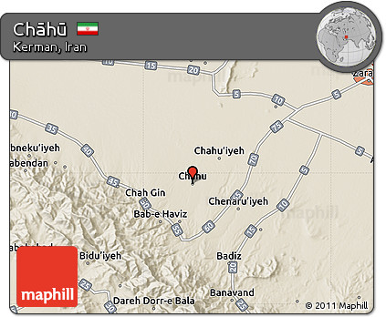 Shaded Relief Map of Chāhū